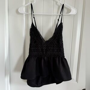 Black Lace Tank Top